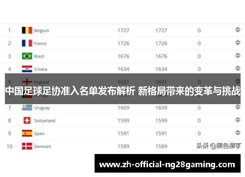 中国足球足协准入名单发布解析 新格局带来的变革与挑战